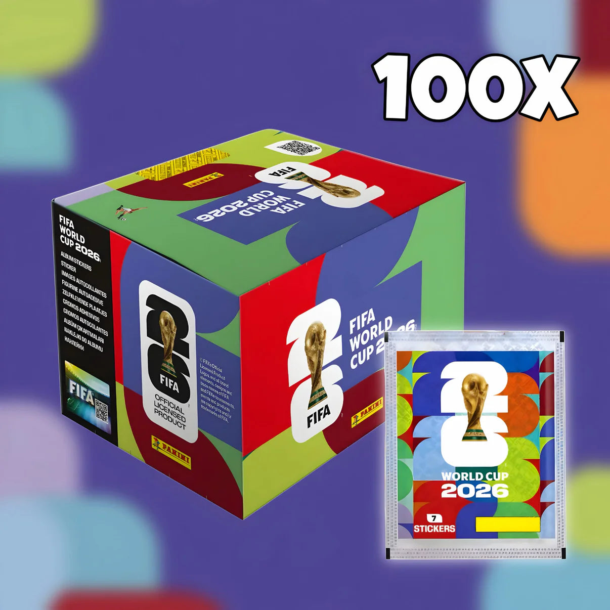 FIFA World Cup WM 2026 Sammelsticker (7 Sticker je Pack)