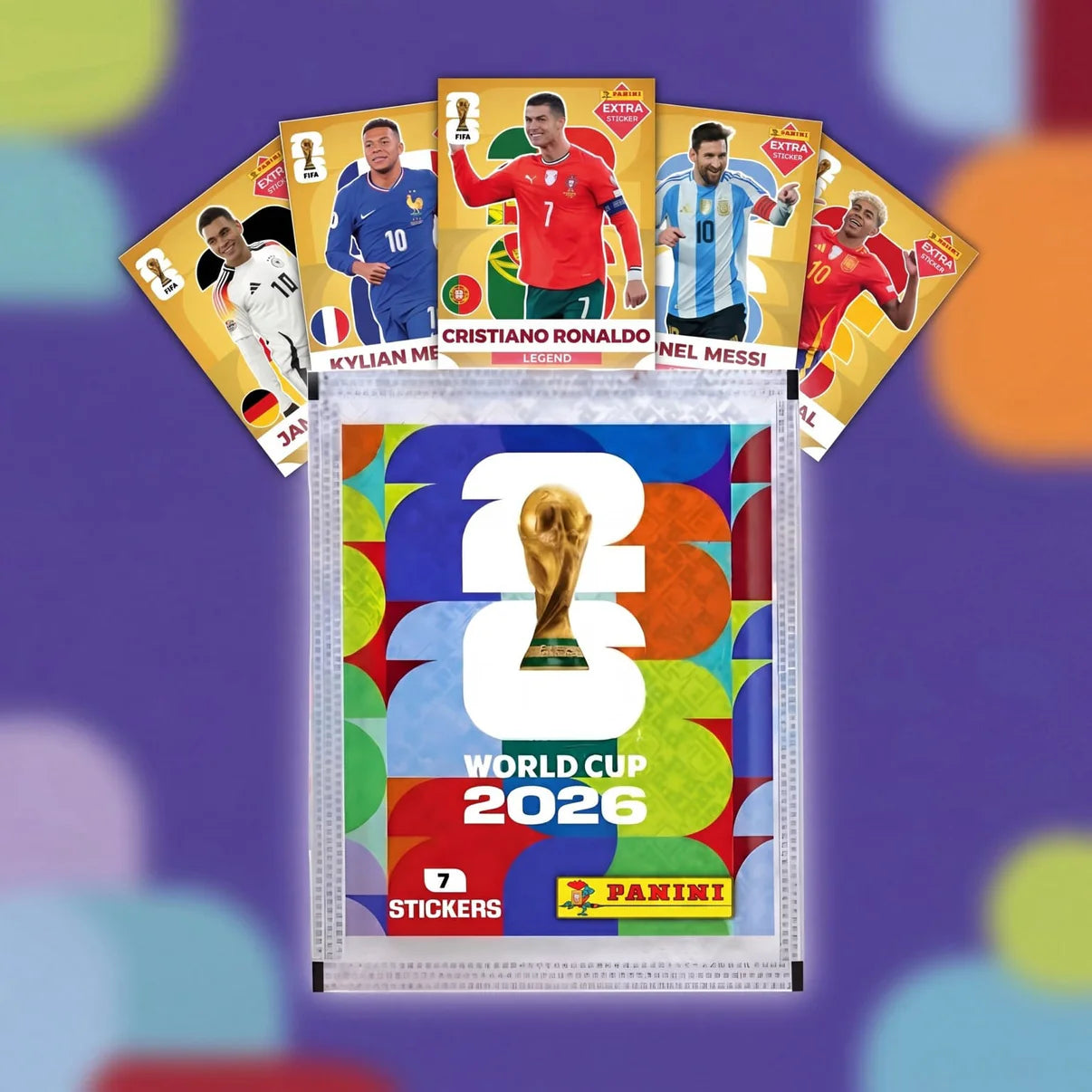 FIFA World Cup WM 2026 Sammelsticker (7 Sticker je Pack)